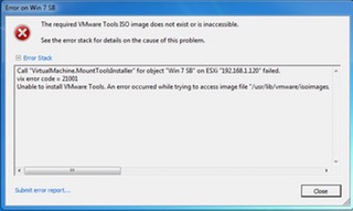 Resultado de imagen de Unable to install VMware Tools. An error occurred while trying to access image file /usr/lib/vmware/isoimages/